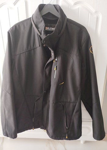 Erkek Siyah Kamuflaj Desenli Kemerli Ceket - Görsel 2