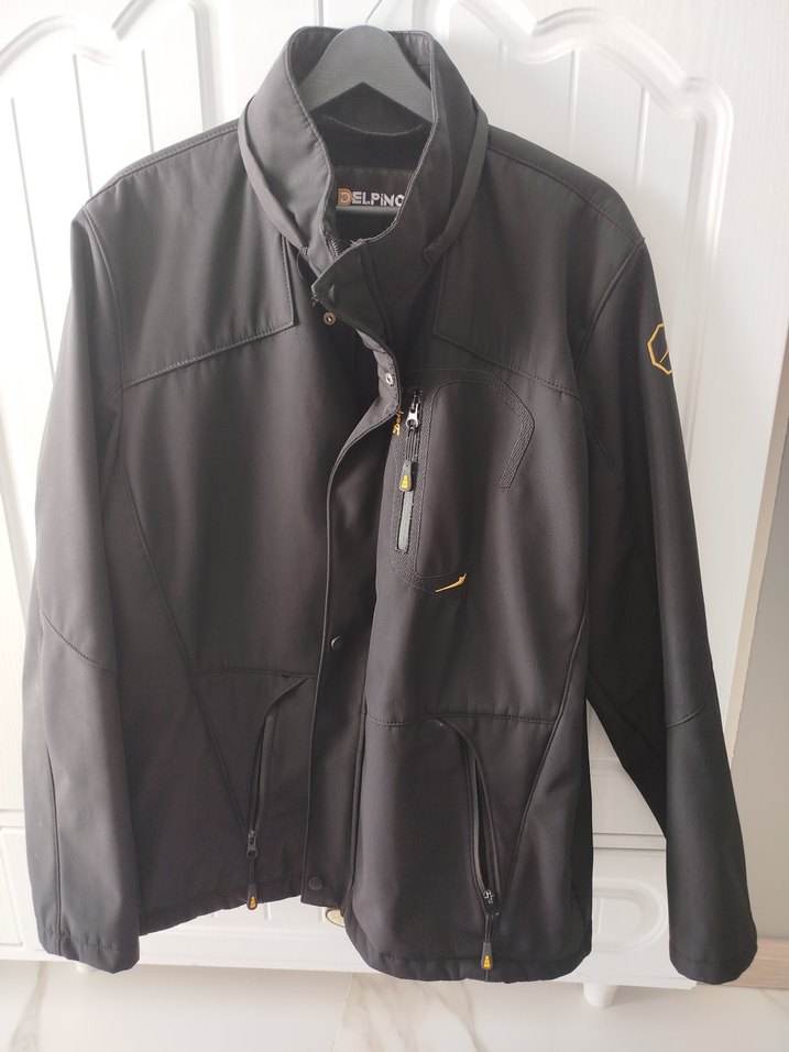 Erkek Siyah Kamuflaj Desenli Kemerli Ceket - Görsel 2