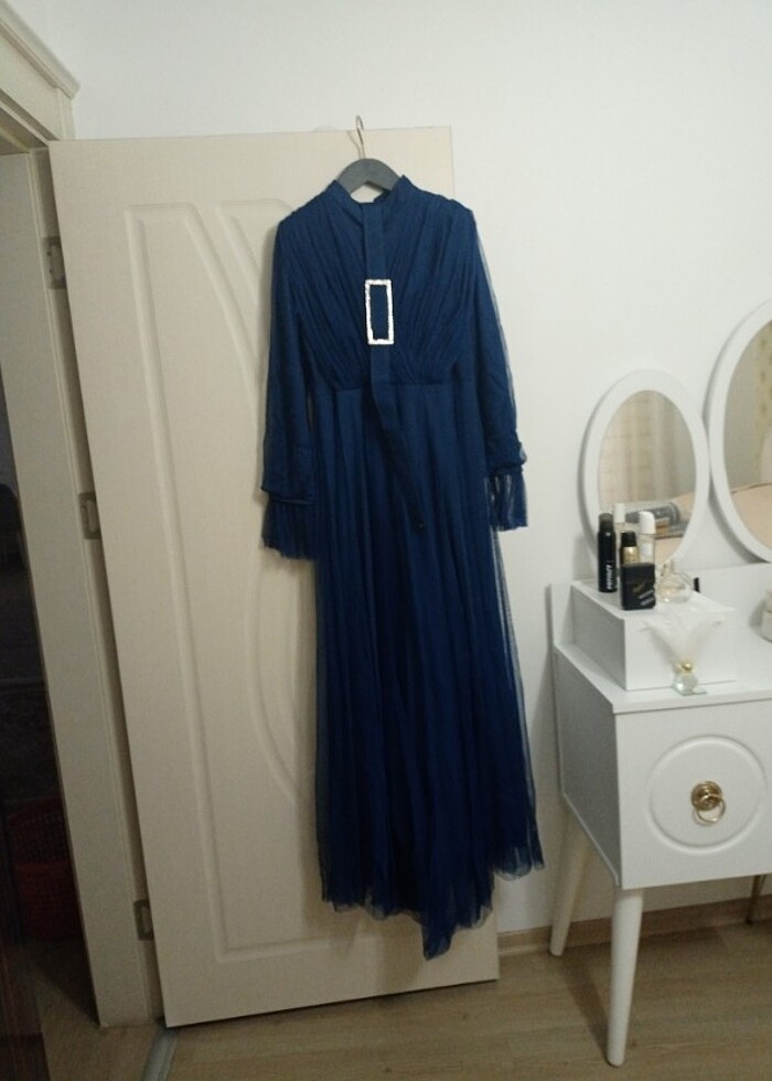 Tüllü tesettür abiye  - Görsel 2