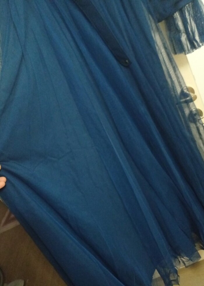 Tüllü tesettür abiye  - Görsel 4