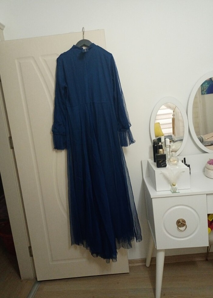 Tüllü tesettür abiye  - Görsel 5