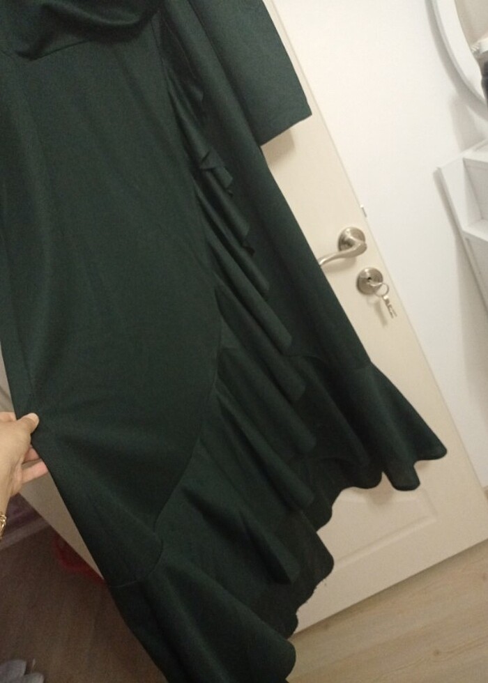 44 ve 46 bedene uygun haki elbise  - Görsel 2