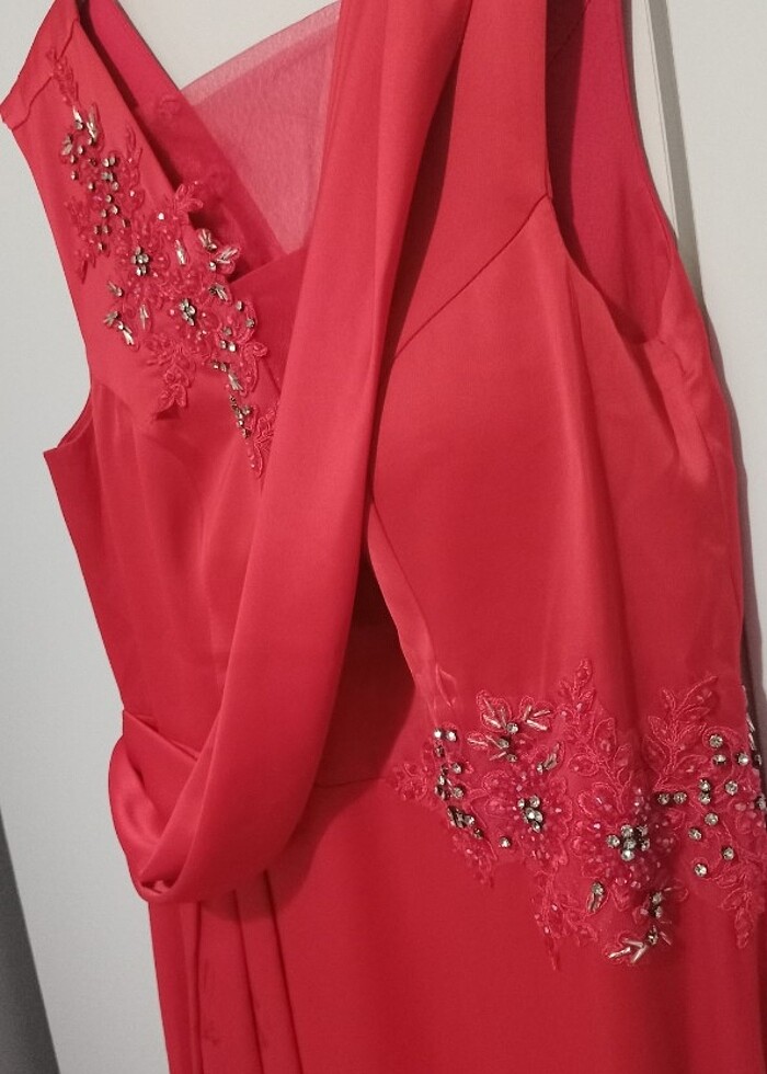 Saten abiye elbise  - Görsel 4