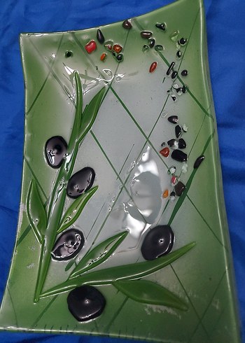 ZEYTİN DESENLİ CAM SUNUM TABAKLARI - Görsel 2