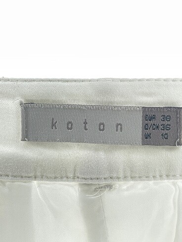 38 Beden beyaz Renk Koton Mini Etek %70 İndirimli.