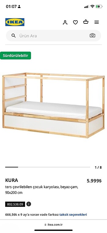 Ikea İkea kura yatak