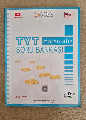 Üç Dört Beş Yayınları TYT Matematik Soru Bankası 2021 Model