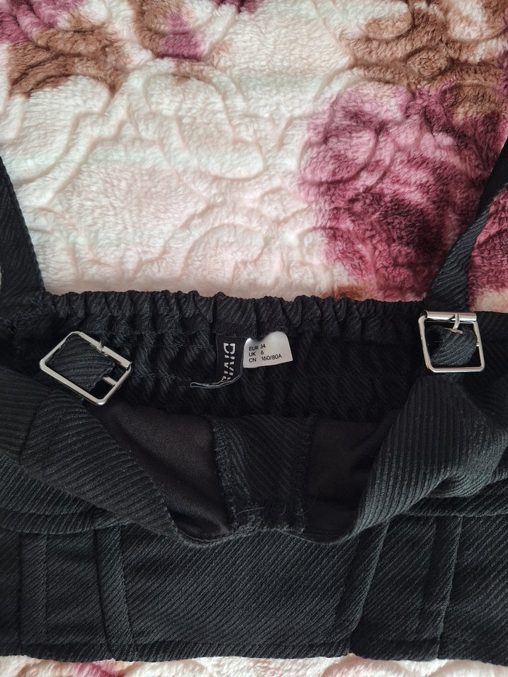 Siyah Kemerli Strappy Mini Bustiyer - Görsel 2