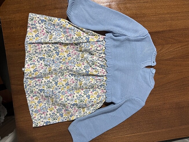 Mavi çiçekli elbise - Görsel 5