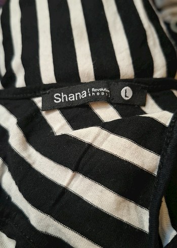 Çizgili Midi  Elbise - Görsel 3