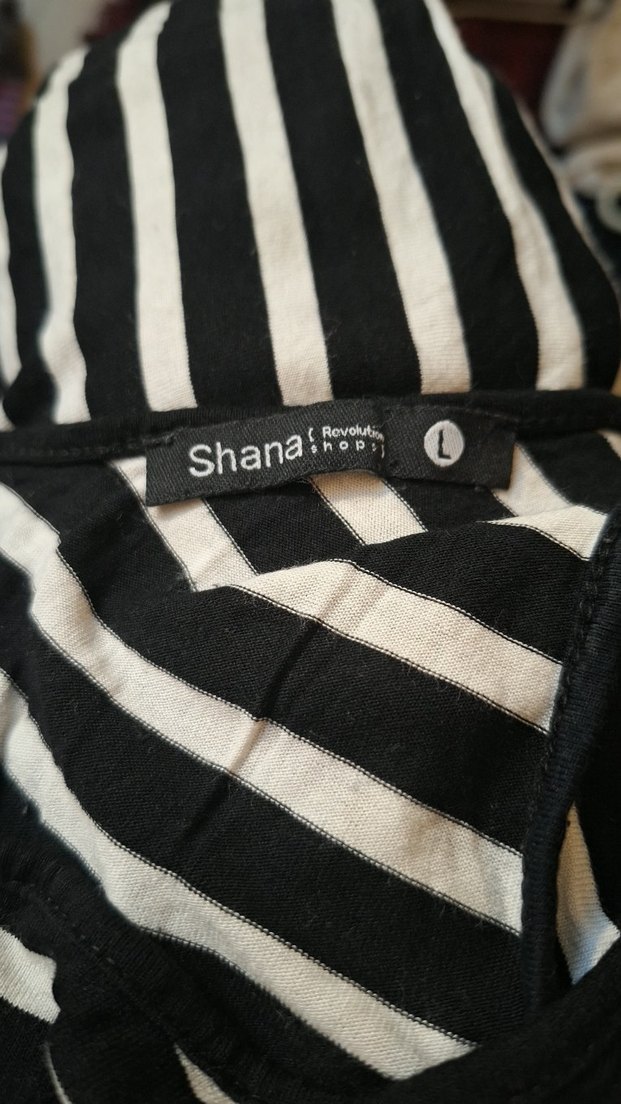 Çizgili Midi  Elbise - Görsel 3