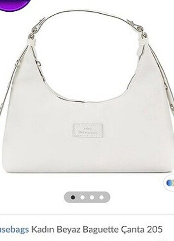 Beyaz baget çanta - Görsel 3