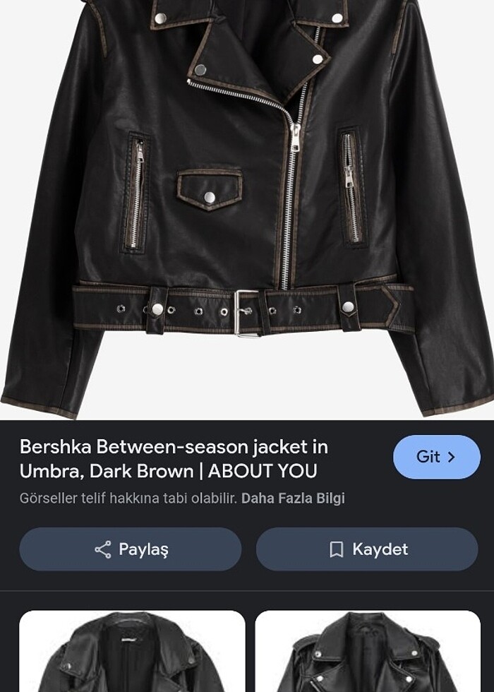 BERSHKA DERI CEKET - Görsel 2