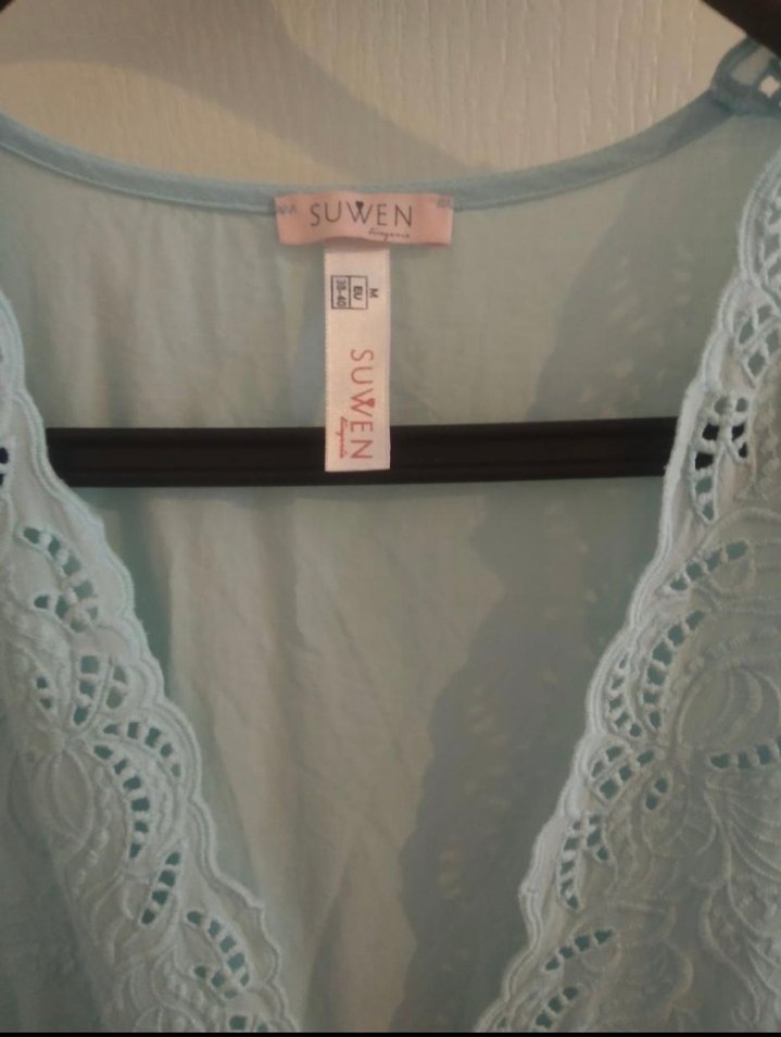 Turkuaz Bohem Midi Kadın Elbise - Görsel 2