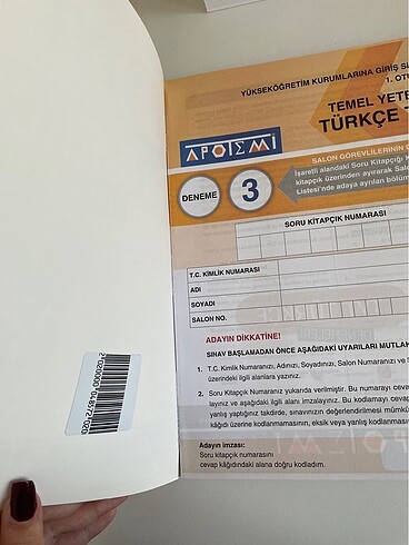 Beden Apotemi tyt Türkçe deneme
