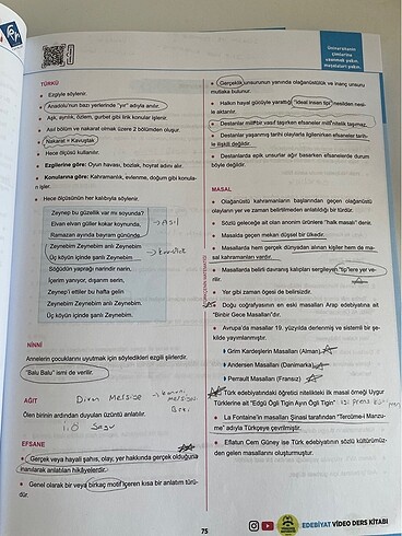  Türkçenin Matematiği Edebiyat video ders kitabı ve soru bankası