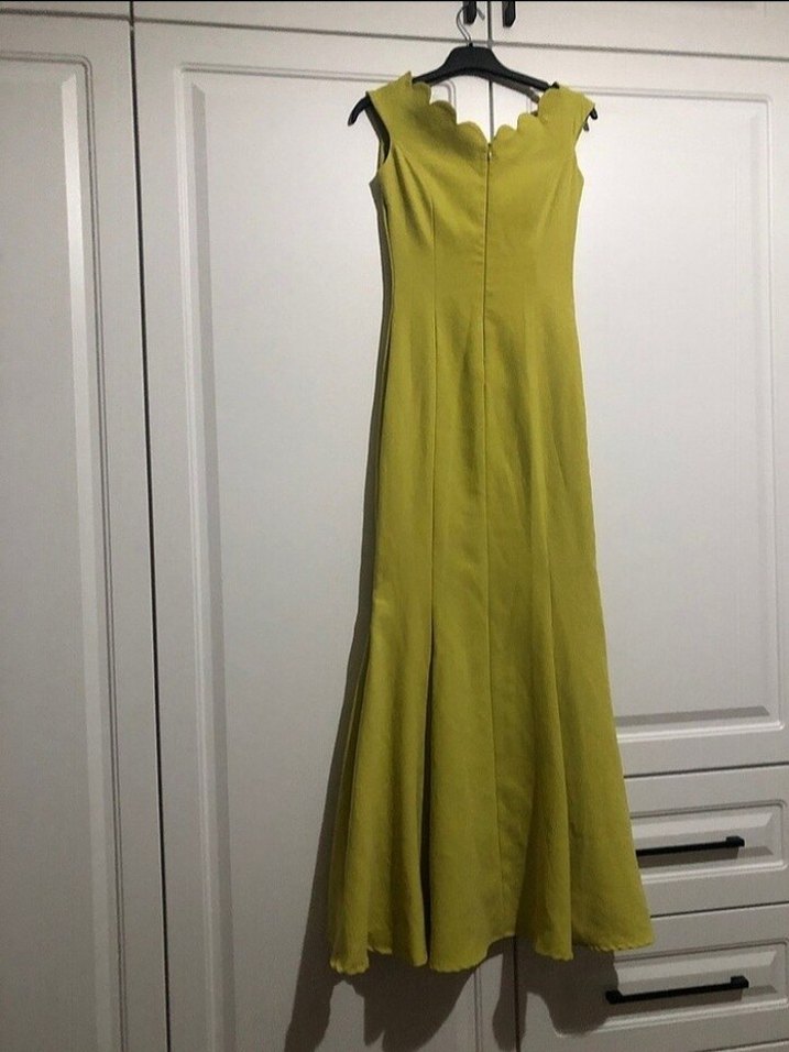 Uzun Drapeli Abiye Elbise - Görsel 2