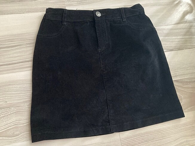 LC Waikiki Kadife siyah mini elbise