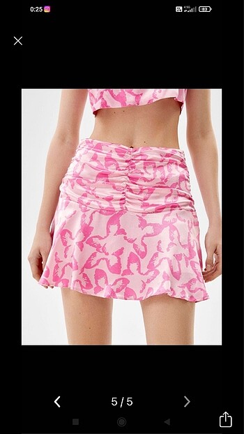 Bershka saten etek - Görsel 4