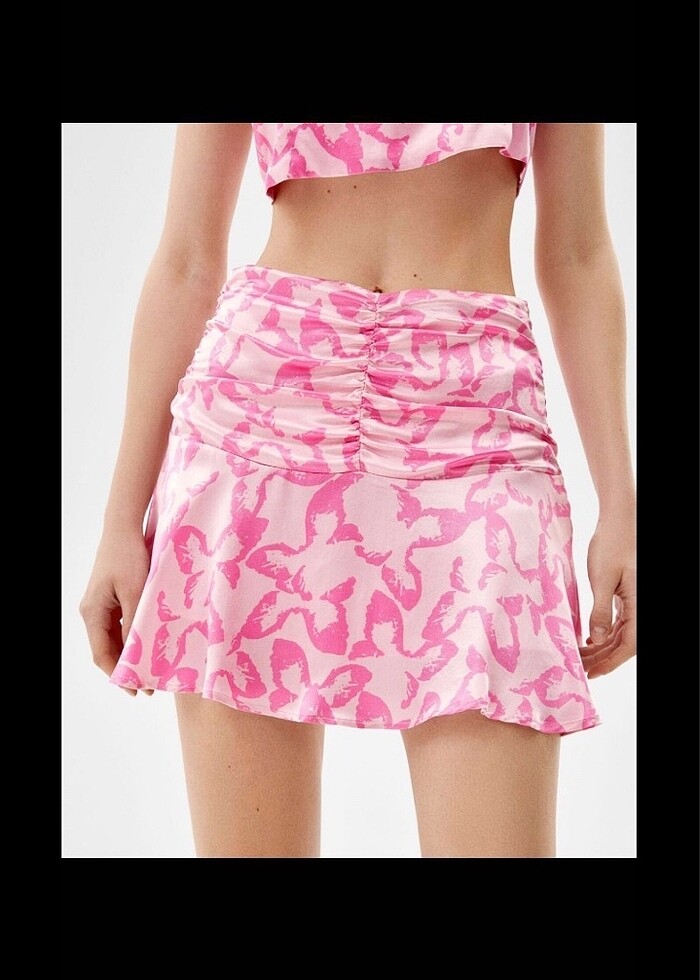 Bershka saten etek - Görsel 4