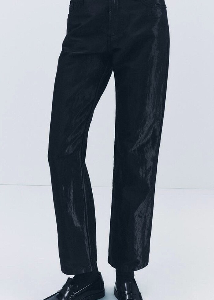 Zara saten görünümlü pantolon - Görsel 4