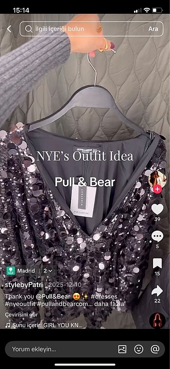 Pull and bear pullu kısa elbise - Görsel 3