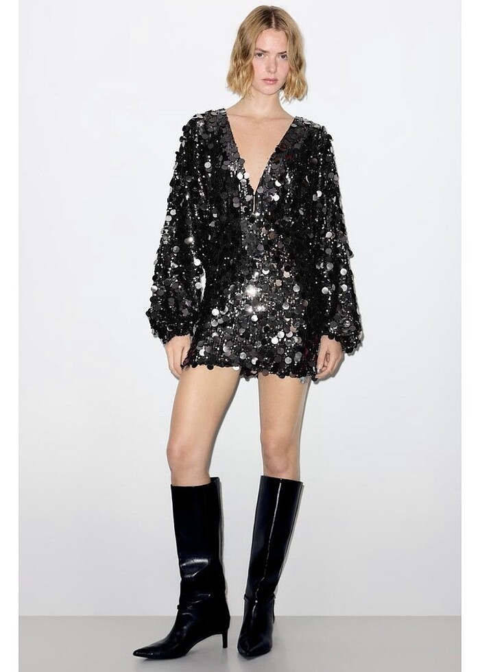 Pull and bear pullu kısa elbise - Görsel 4