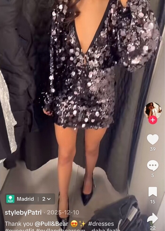 Pull and bear pullu kısa elbise - Görsel 2