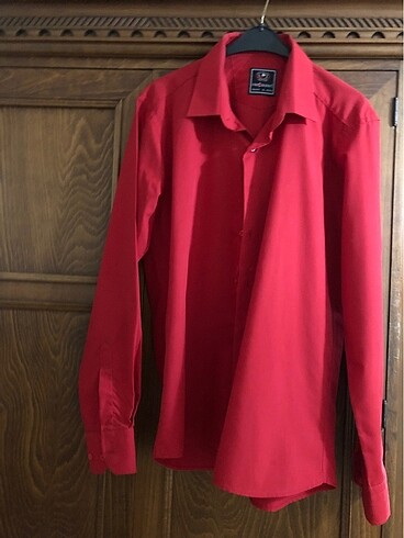 Kırmızı erkek gömleği slimfit