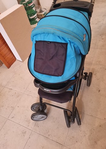 Koyu Mavi Bebek Arabası - Görsel 3