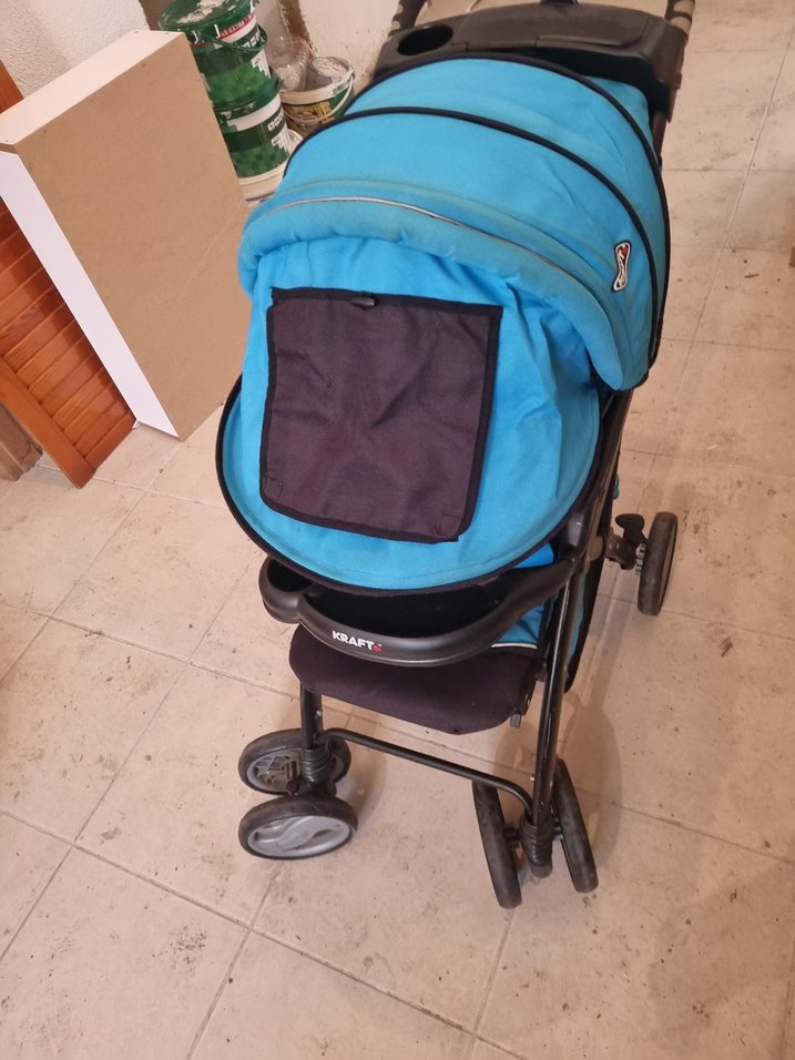 Koyu Mavi Bebek Arabası - Görsel 3