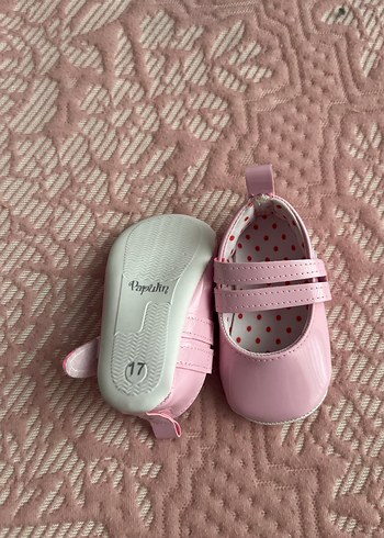 Pembe Puantiyeli Fırfırlı Kız Bebek İlk Adım Ayakkabısı - Görsel 3