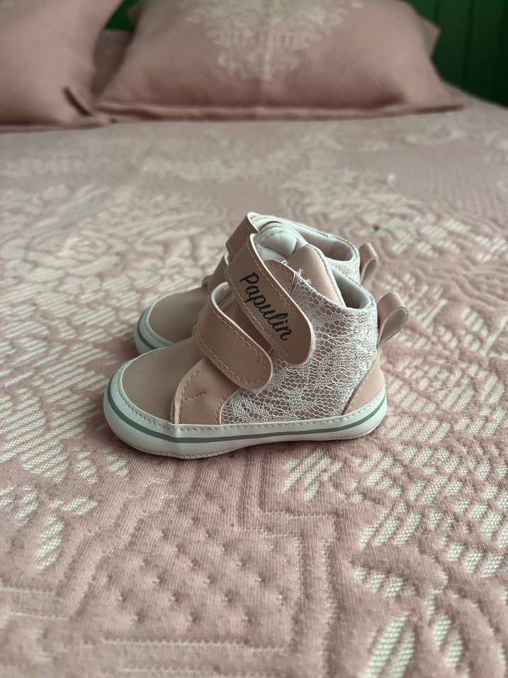 Pembe İlk Adım Kız Çocuk Ayakkabısı Velcro - Görsel 2