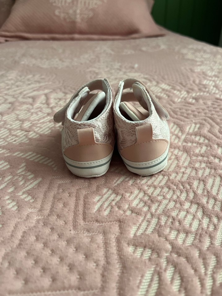 Pembe İlk Adım Kız Çocuk Ayakkabısı Velcro - Görsel 3