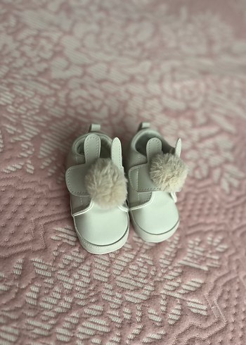 Beyaz Kürklü İlk Adım Kız Ayakkabısı - Görsel 2