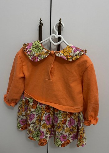 Renkli Çiçekli Fırfırlı Bohem Kız Elbise - Görsel 3