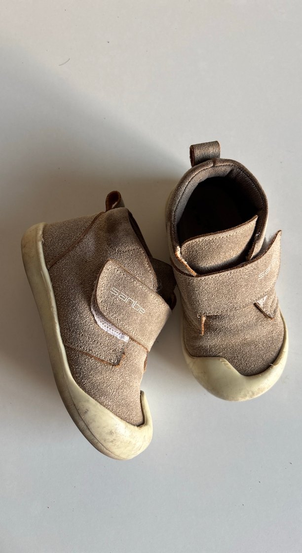 Erkek Bebek İlk Adım Ayakkabısı Süet Velcro - Görsel 3