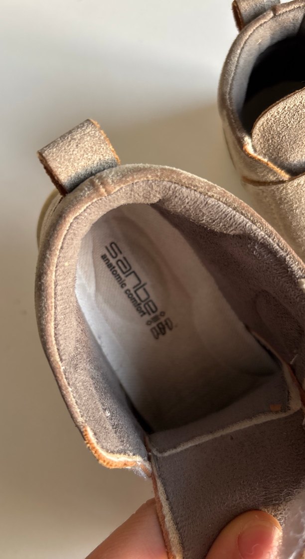 Erkek Bebek İlk Adım Ayakkabısı Süet Velcro - Görsel 2