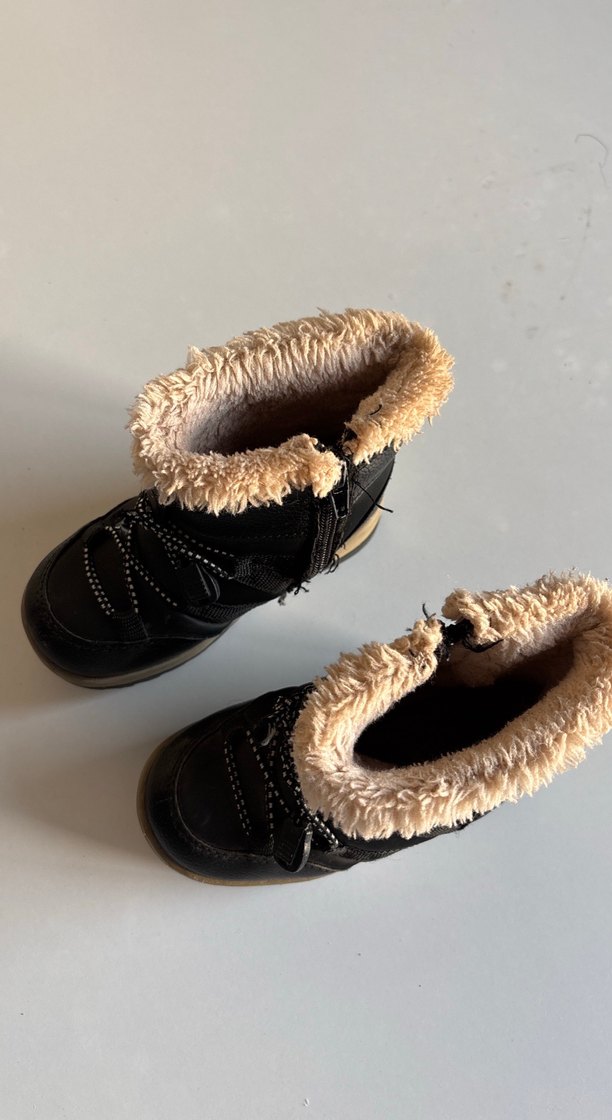 Kürk Detaylı Siyah Erkek Çocuk Botu - Görsel 2