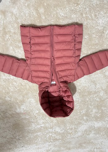 Bordo Kürklü Kız Çocuk Mont - Görsel 3