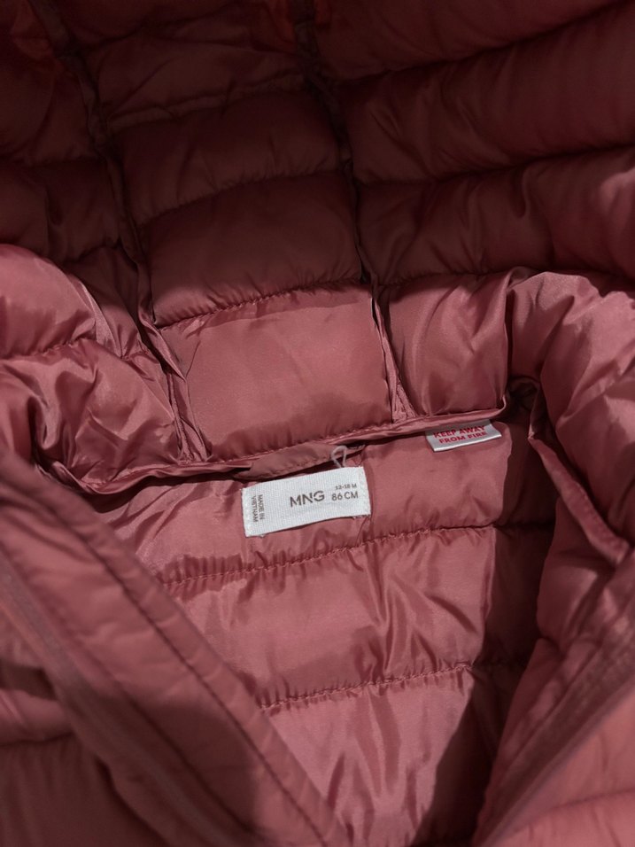 Bordo Kürklü Kız Çocuk Mont - Görsel 2