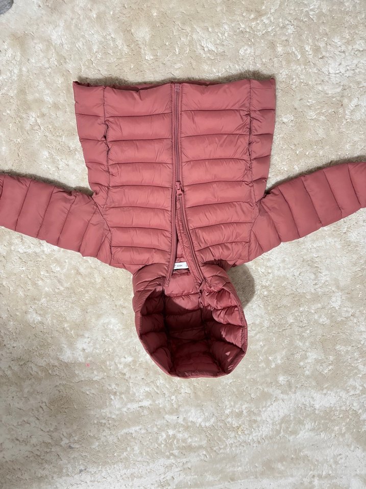 Bordo Kürklü Kız Çocuk Mont - Görsel 3