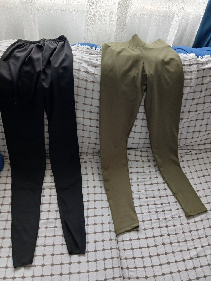 Kadın Haki Dar Kesim Midi Tayt - Görsel 3