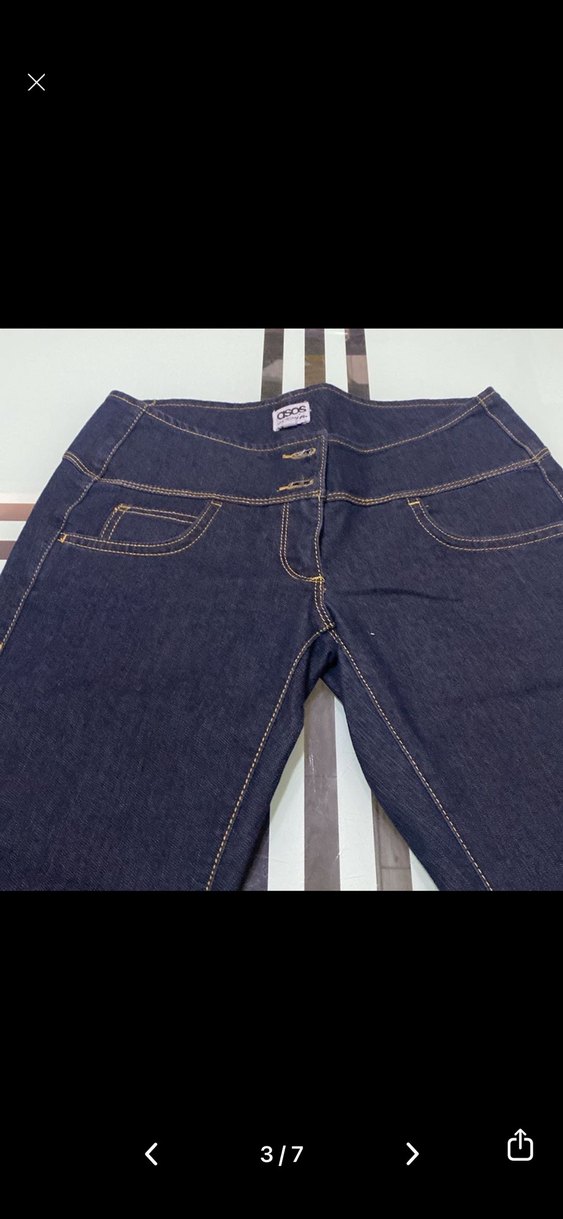 Lacivert ispanyol Kadın Jean - Görsel 2