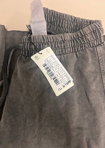 Kadın Gri Süet Bol Kesim Kemerli Pantolon - Görsel 2