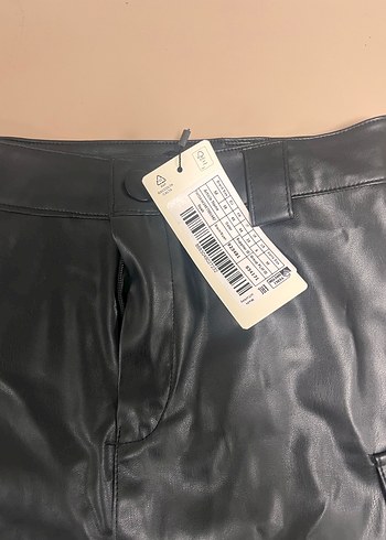 Siyah Deri Kemerli Mini Etek - Görsel 3