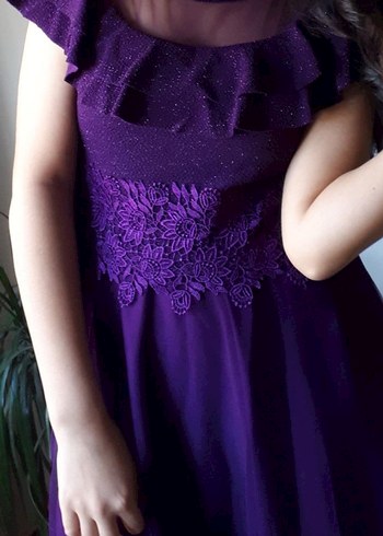 Mor Uzun Abiye Elbise - Görsel 4