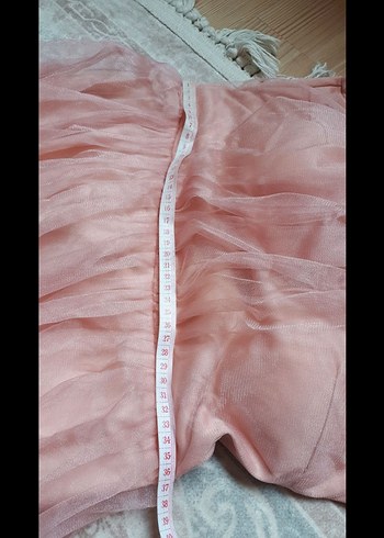 Pembe Vintage Bohem Uzun Abiye Elbise - Görsel 3