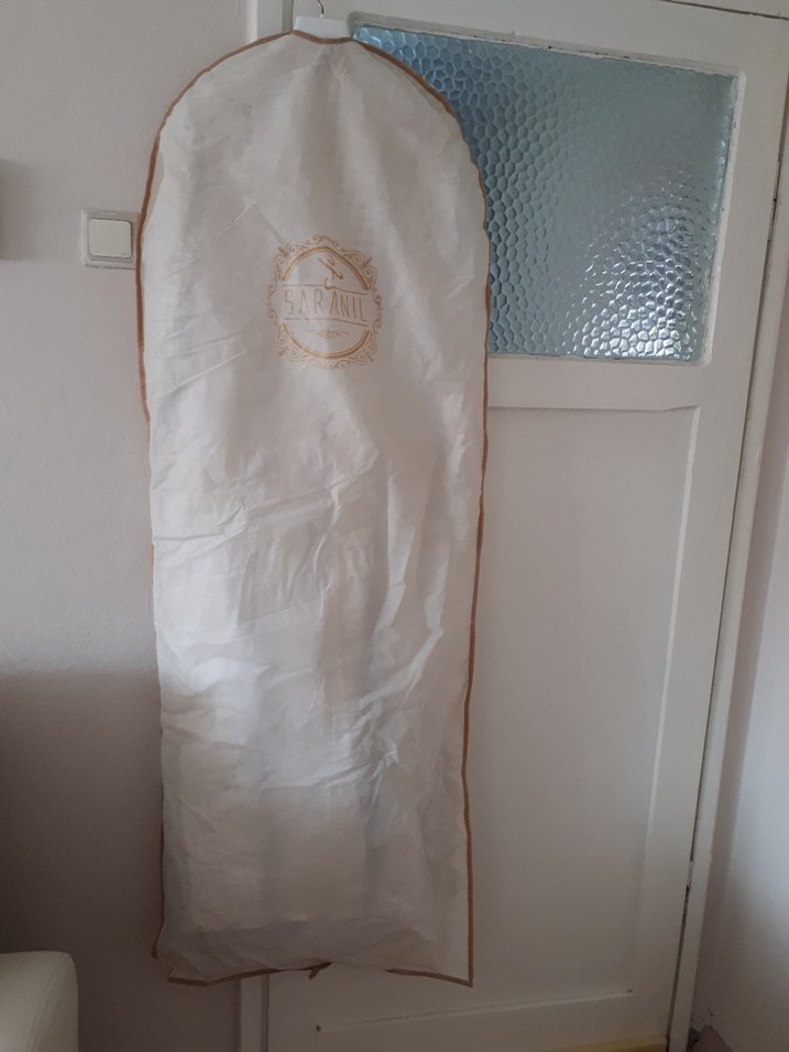 Vintage Stil Uzun Beyaz Nişan Elbisesi - Görsel 5