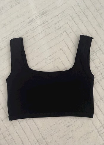 Trendyolmilla Siyah Kısa Crop Top Kadın Atlet